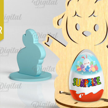 Intra απο ξύλο plywood 3mm-4mm πάχος - Πακέτο LaserCut με μονή Πασχαλινή Αυγοθήκη Δίασταση 15x15 cm INTRAFABR-88285896 - Image 4