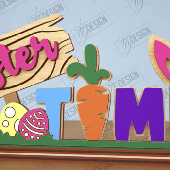 Intra απο ξύλο plywood 3mm-4mm πάχος - Πασχαλινό περίπτερο | Πασχαλινό λαγουδάκι | Διακόσμηση σπιτιού Δίασταση 15x15 cm INTRAFABR-117878985 - Image 1