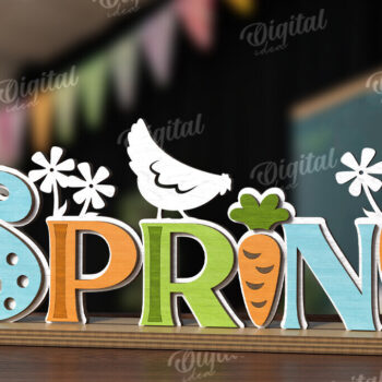 Intra απο ξύλο plywood 3mm-4mm πάχος - Πασχαλινό σταντ κοπής με λέιζερ. 3D πασχαλινή διακόσμηση Δίασταση 15x15 cm INTRAFABR-117901825 - Image 1