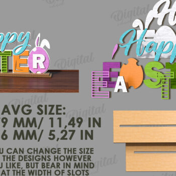 Intra απο ξύλο plywood 3mm-4mm πάχος - Πασχαλινό σταντ κοπής με λέιζερ. 3D πασχαλινή διακόσμηση Δίασταση 15x15 cm INTRAFABR-117901879 - Image 2