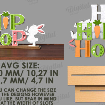 Intra απο ξύλο plywood 3mm-4mm πάχος - Πασχαλινό σταντ κοπής με λέιζερ. 3D πασχαλινή διακόσμηση Δίασταση 15x15 cm INTRAFABR-117901949 - Image 2