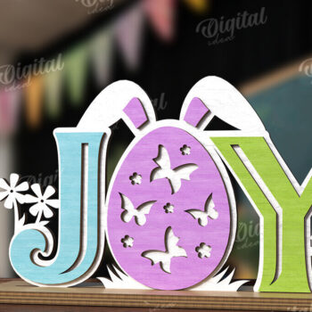 Intra απο ξύλο plywood 3mm-4mm πάχος - Πασχαλινό σταντ κοπής με λέιζερ. 3D πασχαλινή διακόσμηση Δίασταση 15x15 cm INTRAFABR-117902026 - Image 1