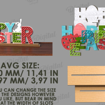 Intra απο ξύλο plywood 3mm-4mm πάχος - Πασχαλινό σταντ κοπής με λέιζερ. 3D πασχαλινή διακόσμηση Δίασταση 15x15 cm INTRAFABR-117901649 - Image 2