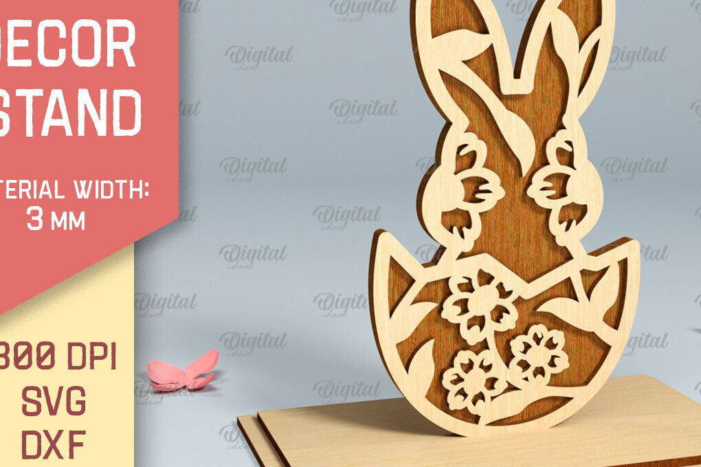 Intra απο ξύλο plywood 3mm-4mm πάχος - Πασχαλινό περίπτερο . Πασχαλινή διακόσμηση με λέιζερ Δίασταση 15x15 cm INTRAFABR-90890652