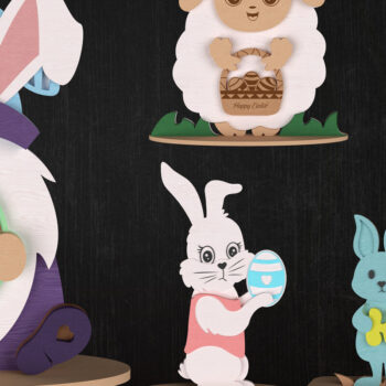 Intra απο ξύλο plywood 3mm-4mm πάχος - Πασχαλινό Standee Bundle Laser Cut  Δίασταση 6x6 cm INTRAFABR-116419006 - Image 1