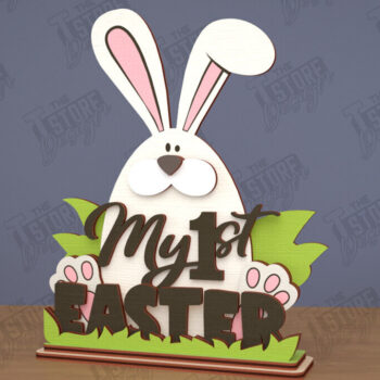 Intra απο ξύλο plywood 3mm-4mm πάχος - Πασχαλινό δέμα | Πασχαλινό Λαγουδάκι |CNC Δίασταση 15x15 cm INTRAFABR-115493361 - Image 3