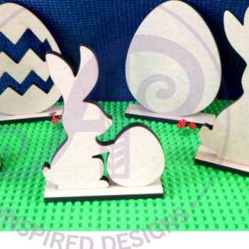 Intra απο ξύλο plywood 3mm-4mm πάχος - Πασχαλινά σταντ,  κοπής με λέιζερ, 6 Πάσχα Δίασταση 15x15 cm INTRAFABR-90143207 - Image 2