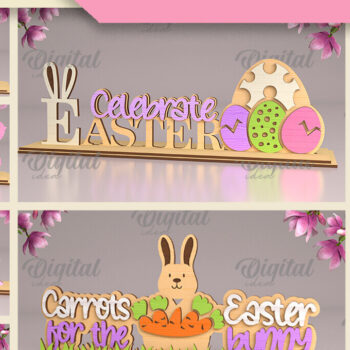 Intra απο ξύλο plywood 3mm-4mm πάχος - Πασχαλινά περίπτερα . 3D Stands Cut Laser Δίασταση 15x15 cm INTRAFABR-88608527 - Image 1