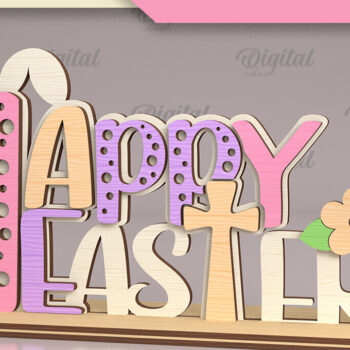 Intra απο ξύλο plywood 3mm-4mm πάχος - Πασχαλινά περίπτερα . 3D Stands Cut Laser Δίασταση 15x15 cm INTRAFABR-88608527 - Image 3