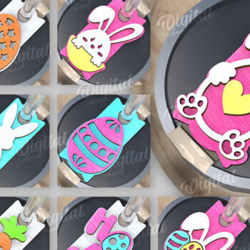 Intra απο ξύλο plywood 3mm-4mm πάχος - Πακέτο κοπής με λέιζερ Easter Stanley Toppers Δίασταση 15x15 cm INTRAFABR-117660176 - Image 1