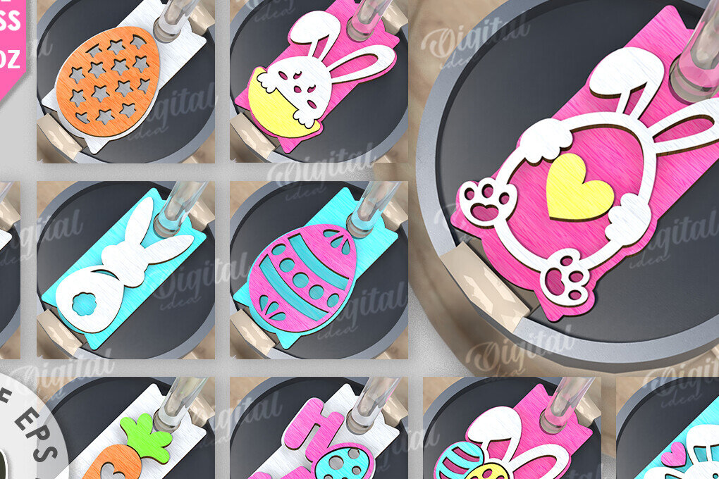 Intra απο ξύλο plywood 3mm-4mm πάχος - Πακέτο κοπής με λέιζερ Easter Stanley Toppers Δίασταση 15x15 cm INTRAFABR-117660176