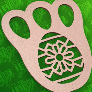 Intra απο ξύλο plywood 3mm-4mm πάχος - Σχέδιο κοπής με λέιζερ πασχαλινό στένσιλ | CNC Δίασταση 15x15 cm INTRAFABR-91668112