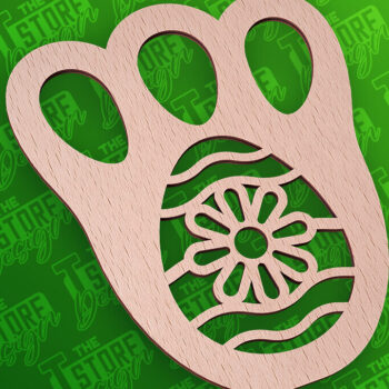 Intra απο ξύλο plywood 3mm-4mm πάχος - Σχέδιο κοπής με λέιζερ πασχαλινό στένσιλ | CNC Δίασταση 15x15 cm INTRAFABR-91668150 - Image 2