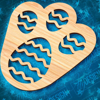 Intra απο ξύλο plywood 3mm-4mm πάχος - Πασχαλινό στένσιλ | Πασχαλινό σχέδιο Δίασταση 15x15 cm INTRAFABR-92127748 - Image 6