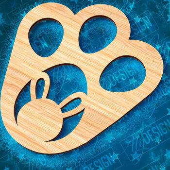 Intra απο ξύλο plywood 3mm-4mm πάχος - Πασχαλινό στένσιλ | Πασχαλινό σχέδιο Δίασταση 15x15 cm INTRAFABR-92127165 - Image 1