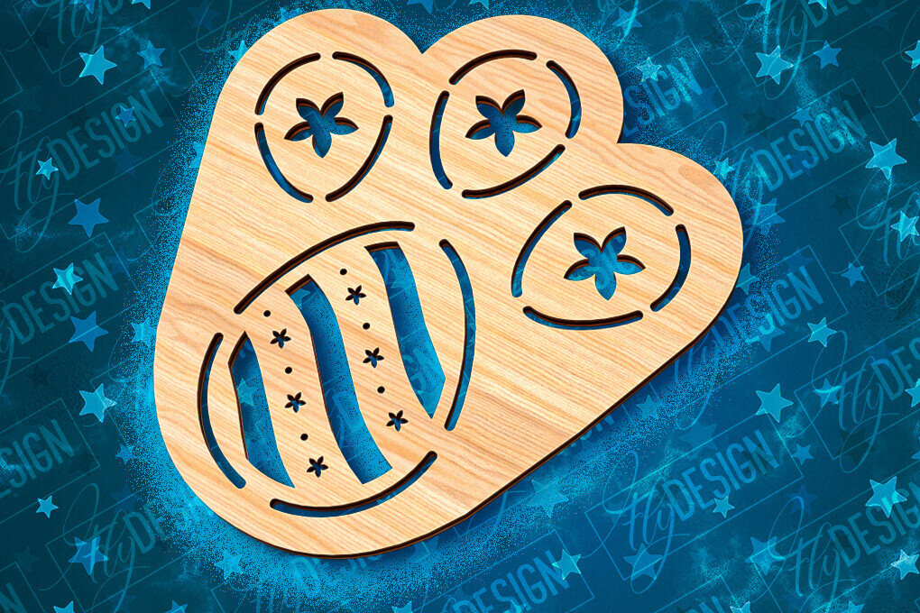 Intra απο ξύλο plywood 3mm-4mm πάχος - Πασχαλινό στένσιλ | Πασχαλινό σχέδιο Δίασταση 15x15 cm INTRAFABR-92127183