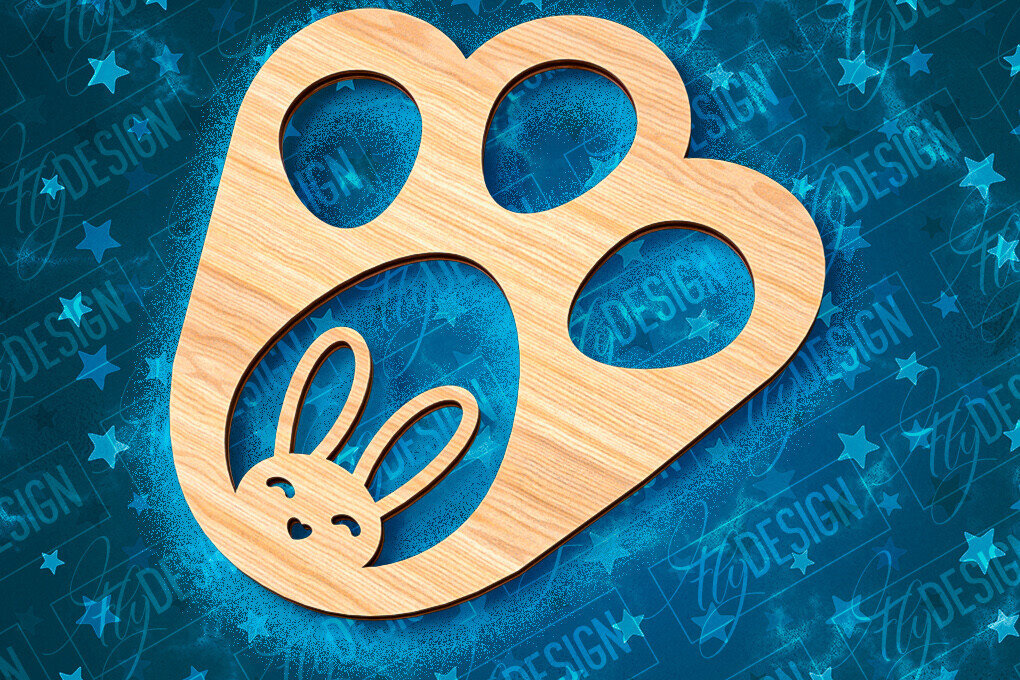 Intra απο ξύλο plywood 3mm-4mm πάχος - Πασχαλινό στένσιλ | Πασχαλινό σχέδιο Δίασταση 15x15 cm INTRAFABR-92127213