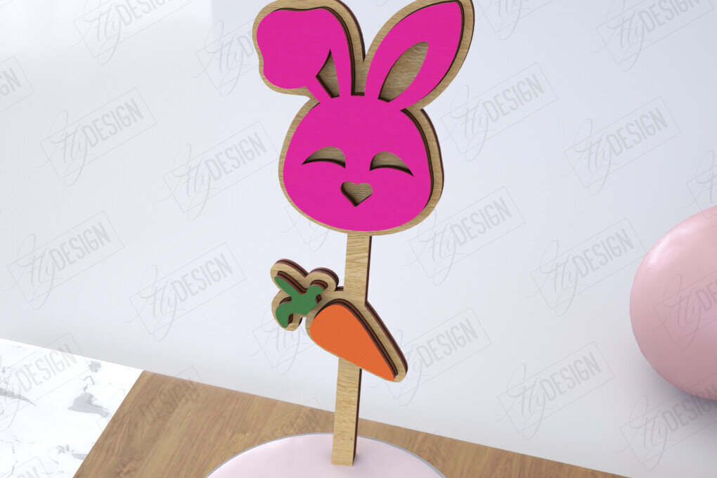 Intra απο ξύλο plywood 3mm-4mm πάχος - Πασχαλινά μπαστούνια για ανακατεύοντας ποτά | CNC Δίασταση 15x15 cm INTRAFABR-115762445