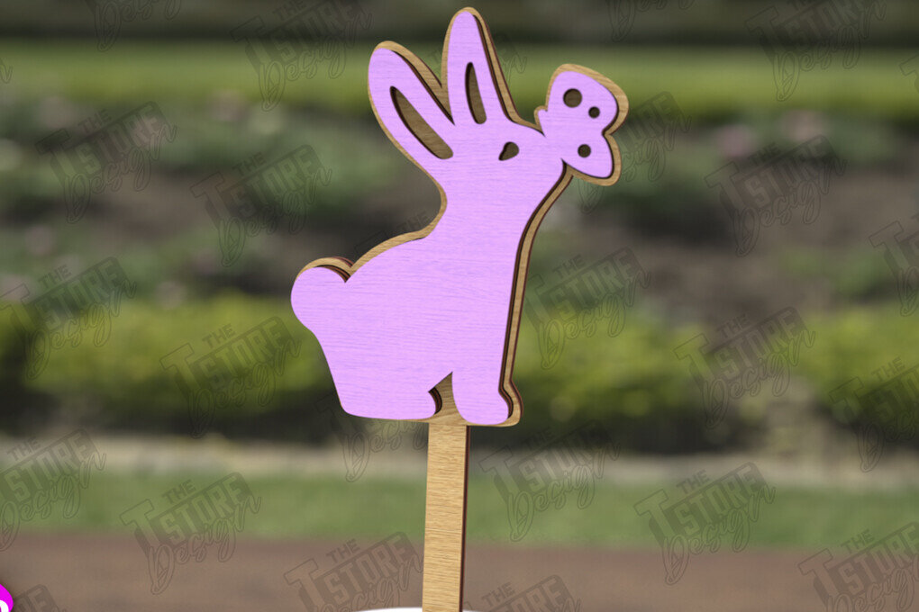 Intra απο ξύλο plywood 3mm-4mm πάχος - Πασχαλινά μπαστούνια για ανακατεύοντας ποτά | CNC Δίασταση 15x15 cm INTRAFABR-115762546