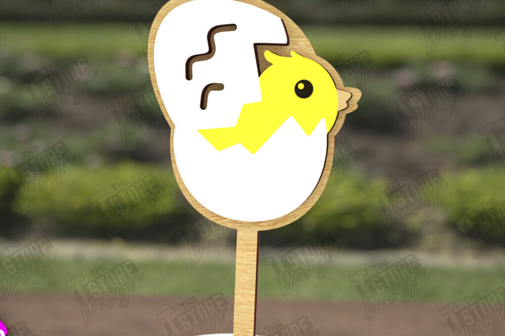 Intra απο ξύλο plywood 3mm-4mm πάχος - Πασχαλινά μπαστούνια για ανακατεύοντας ποτά | CNC Δίασταση 15x15 cm INTRAFABR-115762582