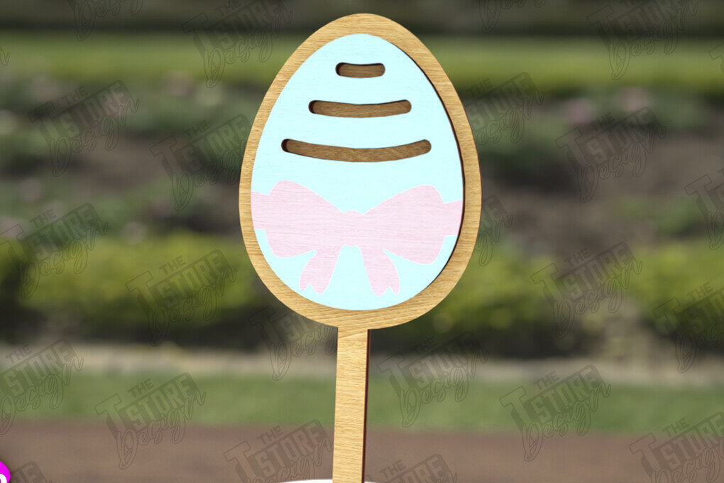 Intra απο ξύλο plywood 3mm-4mm πάχος - Πασχαλινά μπαστούνια για ανακατεύοντας ποτά | CNC Δίασταση 15x15 cm INTRAFABR-115762584