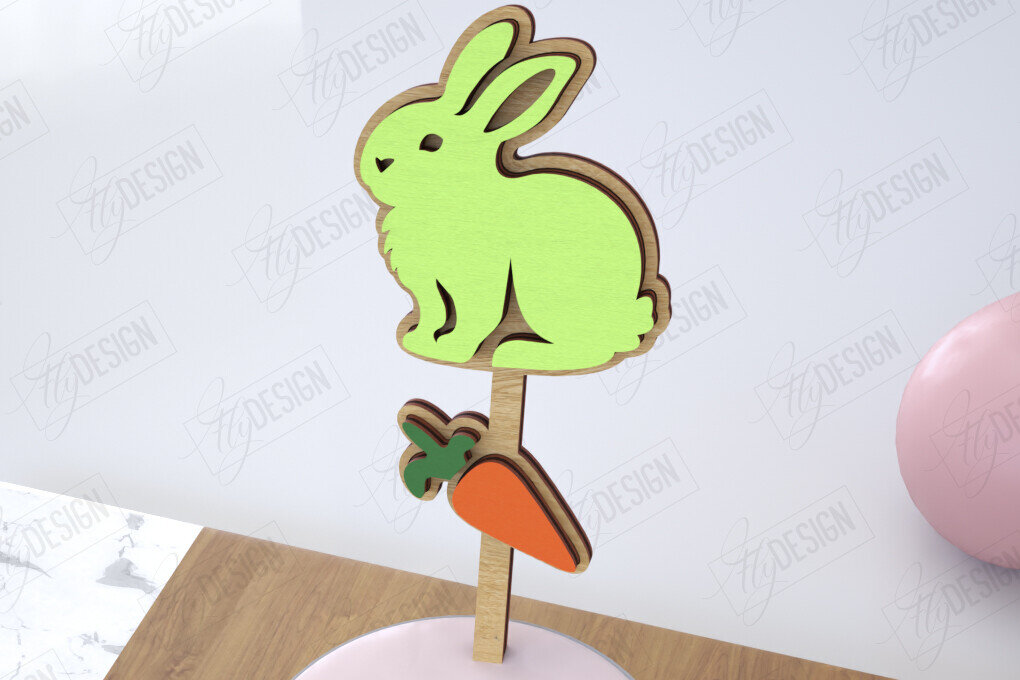 Intra απο ξύλο plywood 3mm-4mm πάχος - Πασχαλινά μπαστούνια για ανακατεύοντας ποτά | CNC Δίασταση 15x15 cm INTRAFABR-115762417