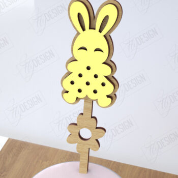 Intra απο ξύλο plywood 3mm-4mm πάχος - Πασχαλινά μπαστούνια για ανακατεύοντας ποτά | CNC Δίασταση 15x15 cm INTRAFABR-115762420 - Image 1