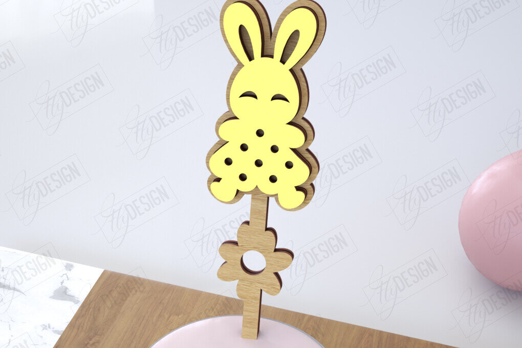 Intra απο ξύλο plywood 3mm-4mm πάχος - Πασχαλινά μπαστούνια για ανακατεύοντας ποτά | CNC Δίασταση 15x15 cm INTRAFABR-115762420