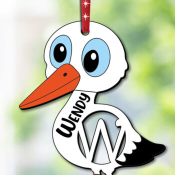 Intra απο ξύλο plywood 3mm-4mm πάχος - Πασχαλινό γράμμα W  Καλάθι Όνομα Δίασταση 6x6 cm INTRAFABR-113658959 - Image 1