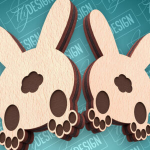 Intra απο ξύλο plywood 3mm-4mm πάχος - Πασχαλινά σκουλαρίκια με λέιζερ | CNC Δίασταση 3x3 cm INTRAFABR-91523481