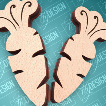 Intra απο ξύλο plywood 3mm-4mm πάχος - Πασχαλινά σκουλαρίκια με λέιζερ | CNC Δίασταση 3x3 cm INTRAFABR-91524891 - Image 4