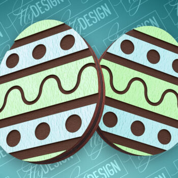 Intra απο ξύλο plywood 3mm-4mm πάχος - Πασχαλινά σκουλαρίκια με λέιζερ | CNC Δίασταση 3x3 cm INTRAFABR-91524891 - Image 6