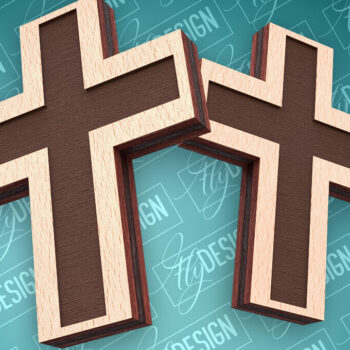 Intra απο ξύλο plywood 3mm-4mm πάχος - Πασχαλινά σκουλαρίκια με λέιζερ | CNC Δίασταση 3x3 cm INTRAFABR-91523355 - Image 1