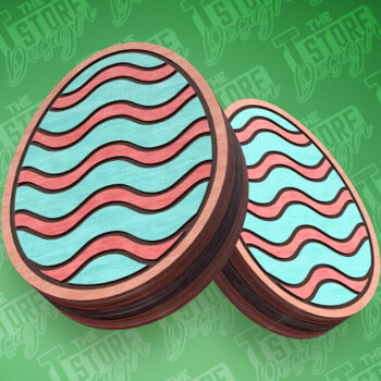 Intra απο ξύλο plywood 3mm-4mm πάχος - Πασχαλινά σκουλαρίκια με λέιζερ | CNC Δίασταση 3x3 cm INTRAFABR-91373925 - Image 5