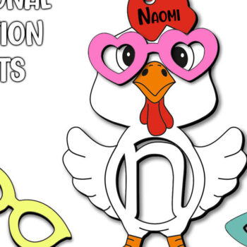 Intra απο ξύλο plywood 3mm-4mm πάχος - Πασχαλινό  Letter N Δώρο κοτόπουλο διακοπών Δίασταση 6x6 cm INTRAFABR-113946246 - Image 3