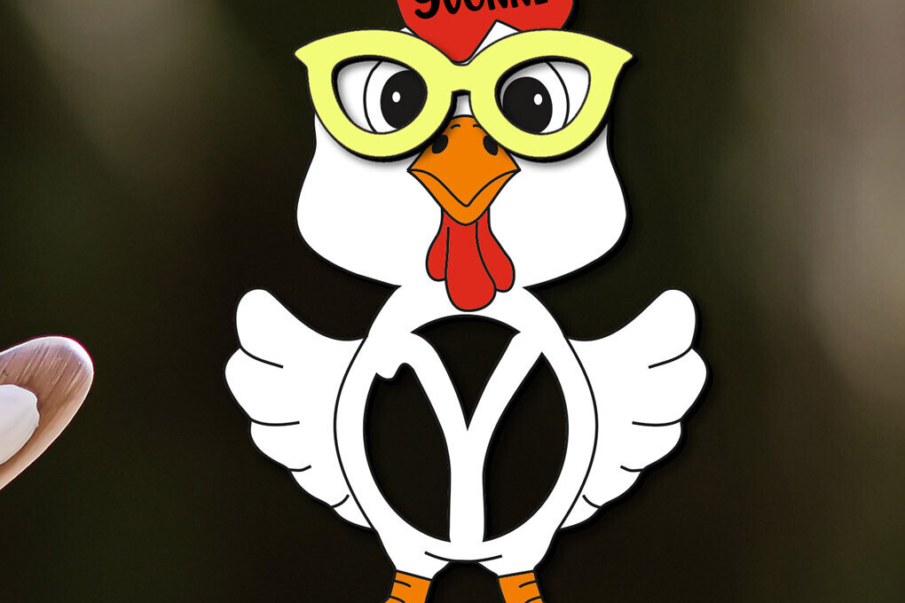 Intra απο ξύλο plywood 3mm-4mm πάχος - Πασχαλινό  Letter Y Όνομα καλαθιού κοτόπουλου Δίασταση 6x6 cm INTRAFABR-114000571