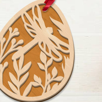 Intra απο ξύλο plywood 3mm-4mm πάχος - Διακοσμητικό κομμένο  με στρώσεις πασχαλινής ετικέτας Δίασταση 3x4 cm INTRAFABR-89292583 - Image 1