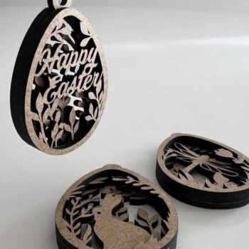 Intra απο ξύλο plywood 3mm-4mm πάχος - Πακέτο ετικετών για το Πάσχα, πρότυπα πολλαπλών επιπέδων Δίασταση 3x4 cm INTRAFABR-93905580 - Image 4