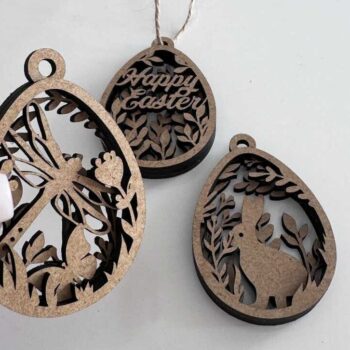 Intra απο ξύλο plywood 3mm-4mm πάχος - Πακέτο ετικετών για το Πάσχα, πρότυπα πολλαπλών επιπέδων Δίασταση 3x4 cm INTRAFABR-93905580 - Image 7