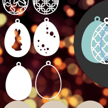 Intra απο ξύλο plywood 3mm-4mm πάχος - Πασχαλινές ετικέτες Πακέτο αρχείων κοπής με λέιζερ Δίασταση 15x15 cm INTRAFABR-24716469 - Image 2