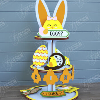 Intra απο ξύλο plywood 3mm-4mm πάχος - Πασχαλινό Δίσκο Δίσκος | Στρογγυλό σταντ Δίασταση 15x15 cm INTRAFABR-117879766 - Image 2