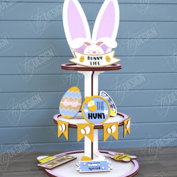 Intra απο ξύλο plywood 3mm-4mm πάχος - Πασχαλινό Δίσκο Δίσκος | Στρογγυλό σταντ Δίασταση 15x15 cm INTRAFABR-117879766 - Image 3