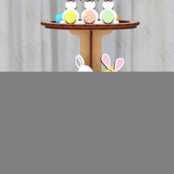 Intra απο ξύλο plywood 3mm-4mm πάχος - Πασχαλινό Δίσκο Δίσκος | Στρογγυλό σταντ Δίασταση 15x15 cm INTRAFABR-116218201 - Image 5