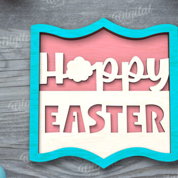 Intra απο ξύλο plywood 3mm-4mm πάχος - Πασχαλινός δίσκος με λέιζερ. Πασχαλινό  Δίασταση 15x15 cm INTRAFABR-116898313 - Image 1