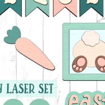 Intra απο ξύλο plywood 3mm-4mm πάχος - Σετ λέιζερ πασχαλινός δίσκος| Glowforge Δίασταση 20x25 cm INTRAFABR-23122920 - Image 1