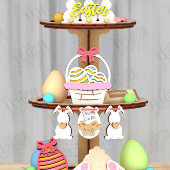 Intra απο ξύλο plywood 3mm-4mm πάχος - Πασχαλινός Δίσκος | Στρογγυλό σταντ | CNC Δίασταση 15x15 cm INTRAFABR-116217956 - Image 1