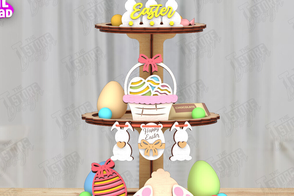 Intra απο ξύλο plywood 3mm-4mm πάχος - Πασχαλινός Δίσκος | Στρογγυλό σταντ | CNC Δίασταση 15x15 cm INTRAFABR-116217956