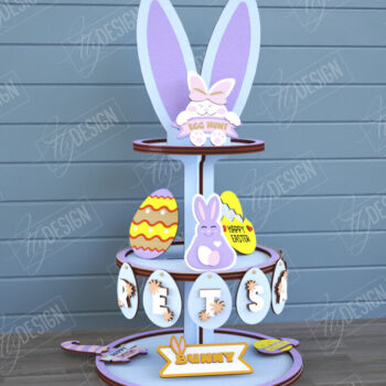 Intra απο ξύλο plywood 3mm-4mm πάχος - Πασχαλινός Δίσκος | Στρογγυλό σταντ | CNC Δίασταση 15x15 cm INTRAFABR-117879456 - Image 1