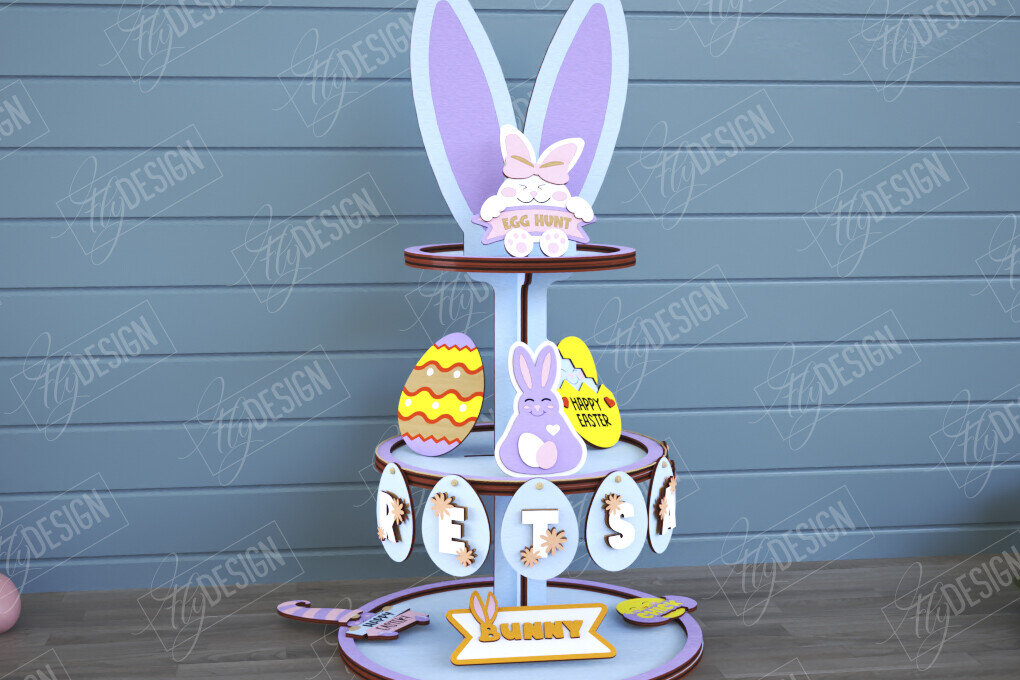 Intra απο ξύλο plywood 3mm-4mm πάχος - Πασχαλινός Δίσκος | Στρογγυλό σταντ | CNC Δίασταση 15x15 cm INTRAFABR-117879456