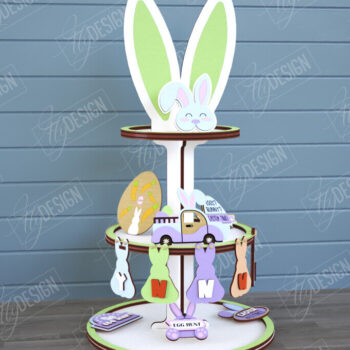 Intra απο ξύλο plywood 3mm-4mm πάχος - Πασχαλινός Δίσκος | Στρογγυλό σταντ | CNC Δίασταση 15x15 cm INTRAFABR-117879458 - Image 1